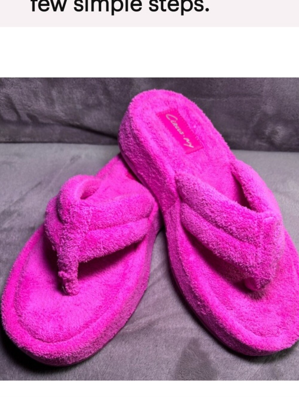 New!Circus,by Sam Eldman,bright pink flip flops!